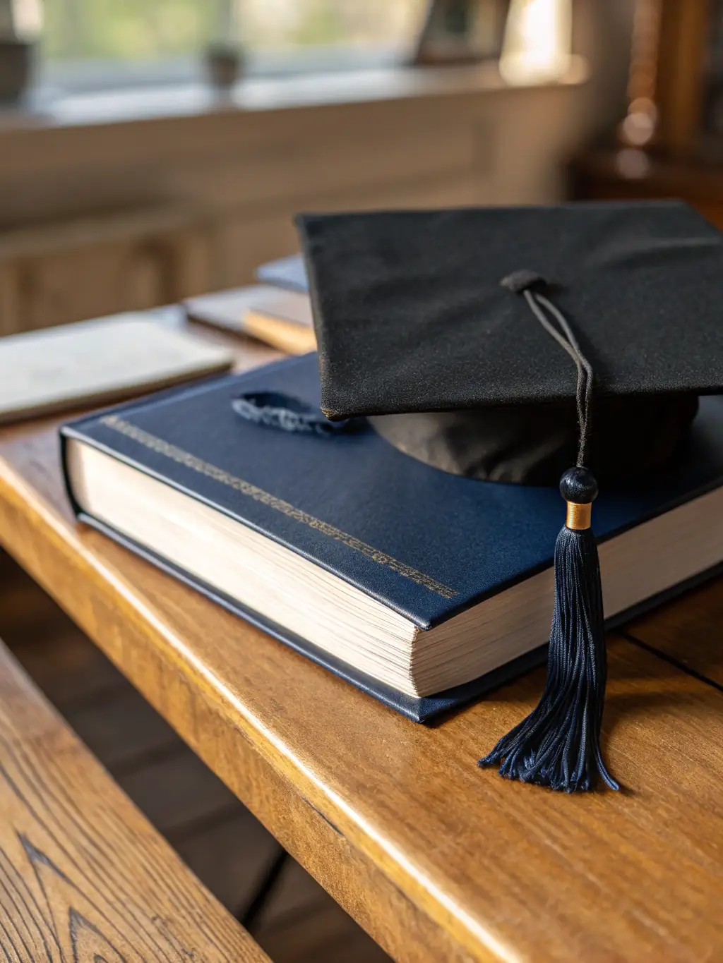 An image of an open book with psychological and educational diagrams, set against a clean, navy and white background, symbolizing Psychology & Education Publications.